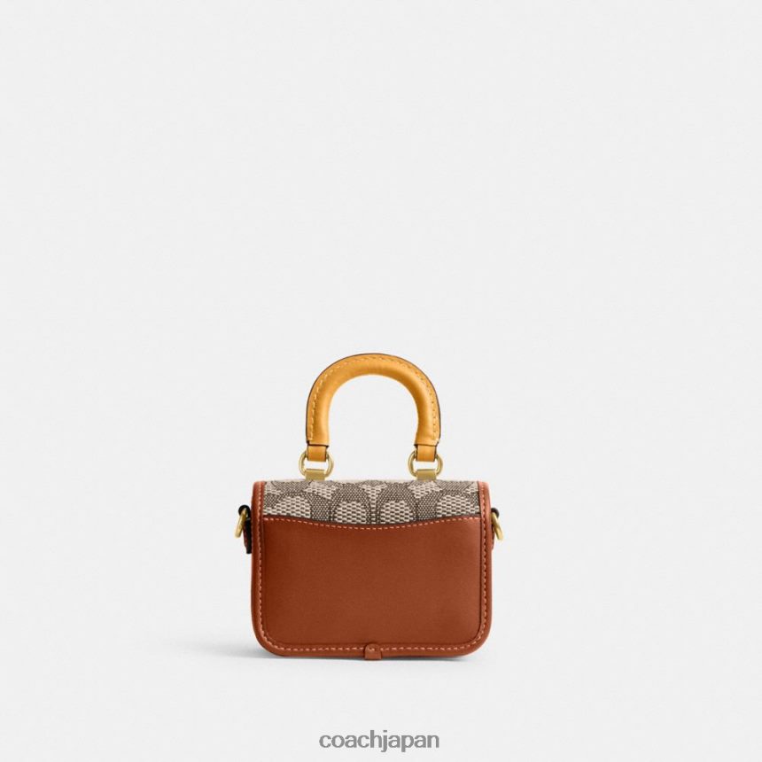 Coach 女性 シグネチャーテキスタイルジャカード製ローグトップハンドル 12 B4/ココアバーニッシュAMB TZL40290