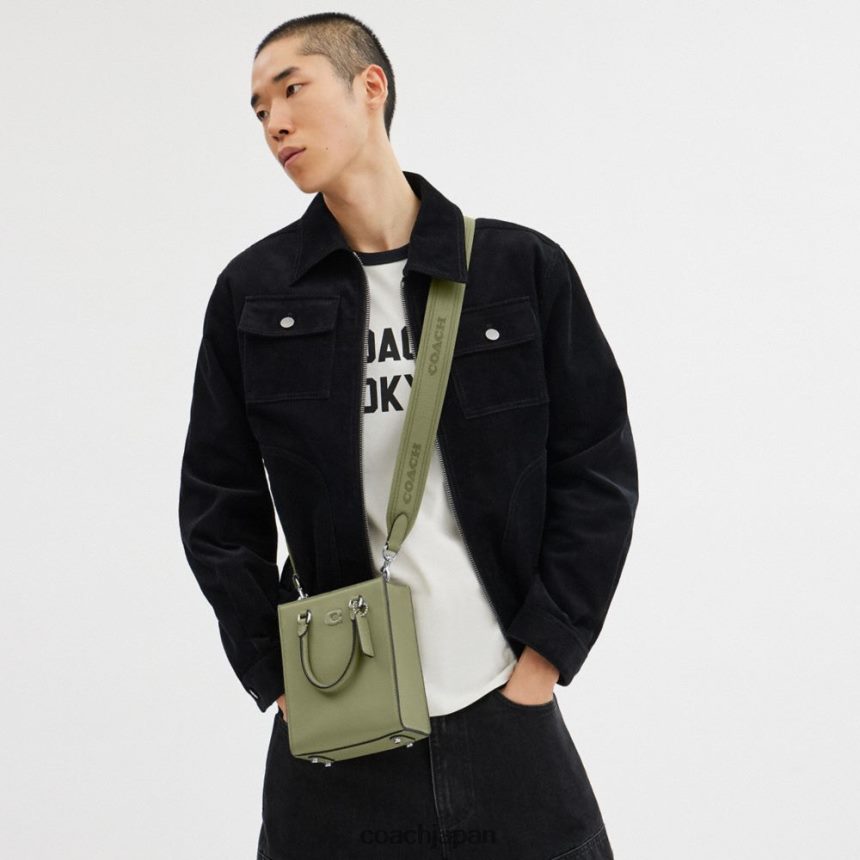 Coach 男性 トート 16 シグネチャー キャンバス付き モス TZL402648