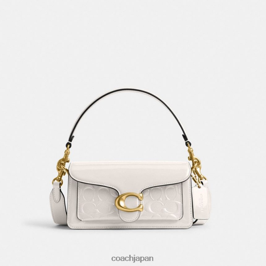 Coach 女性 タビー ショルダーバッグ 20 シグネチャー レザー b4/チョーク TZL402104