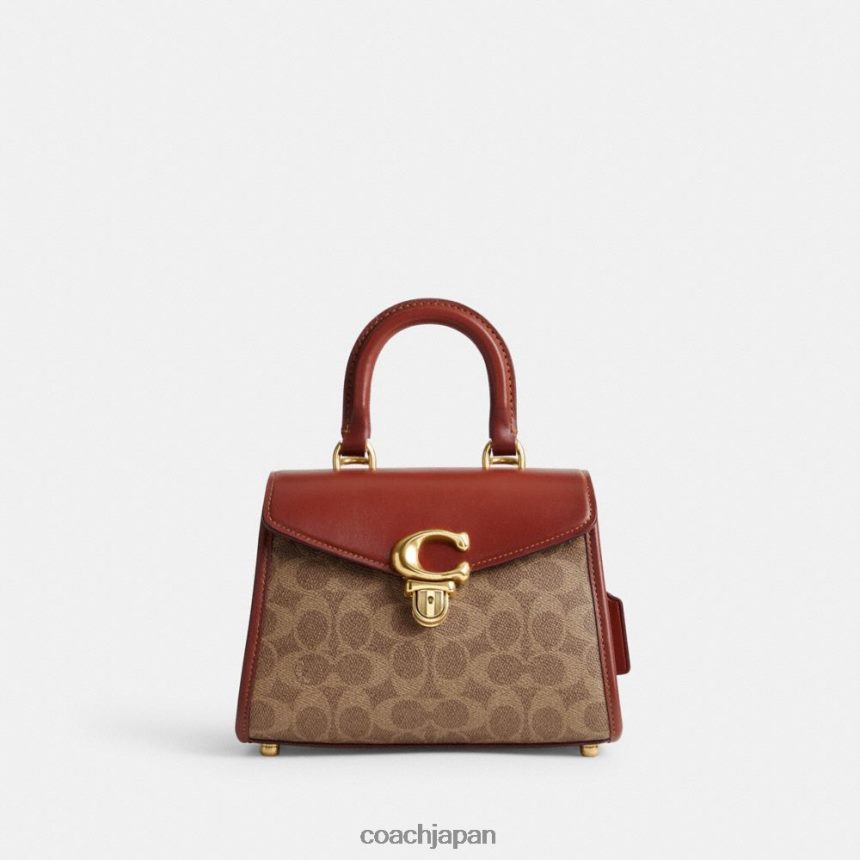 Coach 女性 サミー トップハンドル 21 シグネチャー キャンバス b4/黄褐色錆び TZL402246