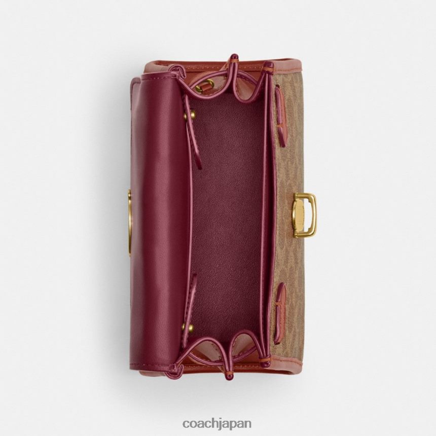 Coach 女性 サミー トップハンドル 21 シグネチャー キャンバス b4/黄褐色錆び TZL402246