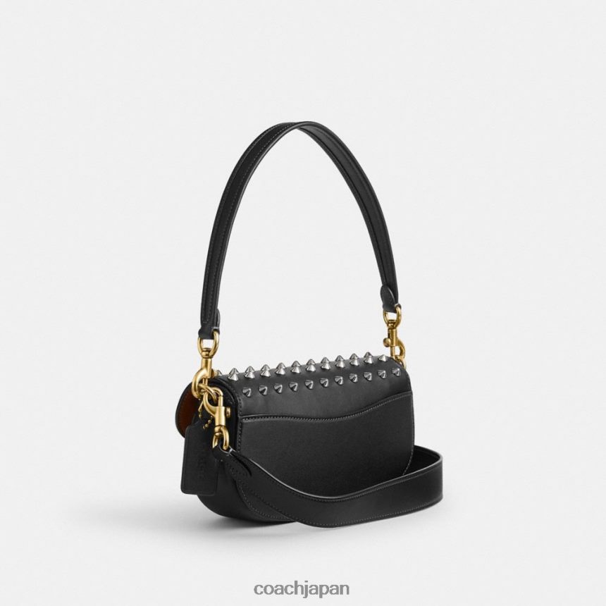 Coach 女性 ハーレー ショルダーバッグ 23 スタッズ付き b4/黒 TZL40231