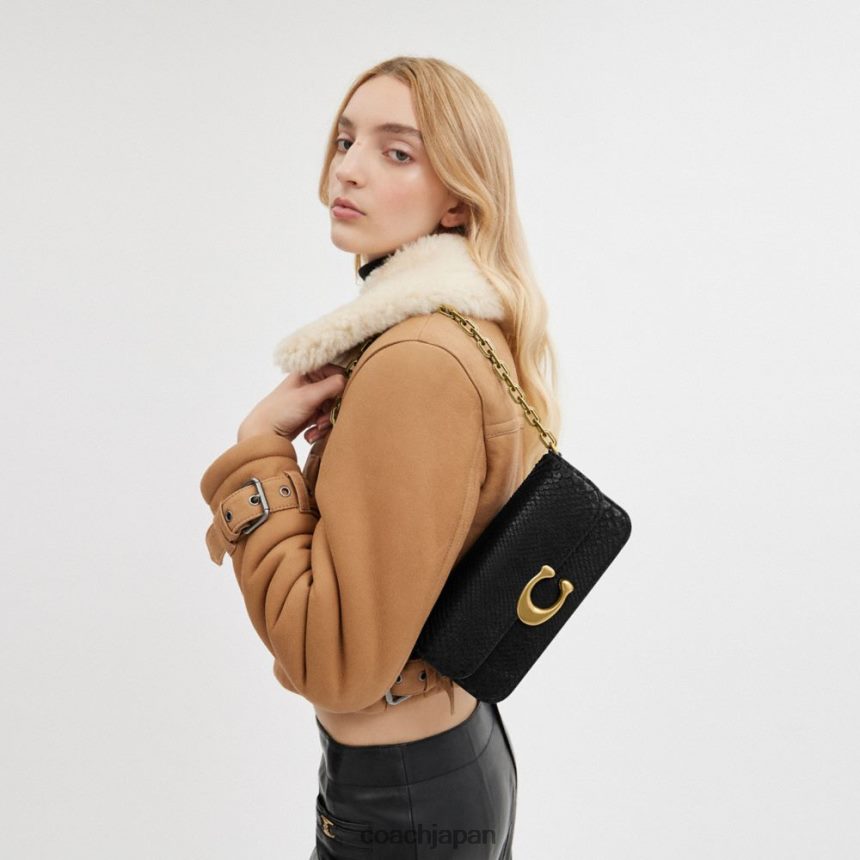 Coach 女性 アイドルバッグ 23 パイソン製 b4/黒 TZL40243