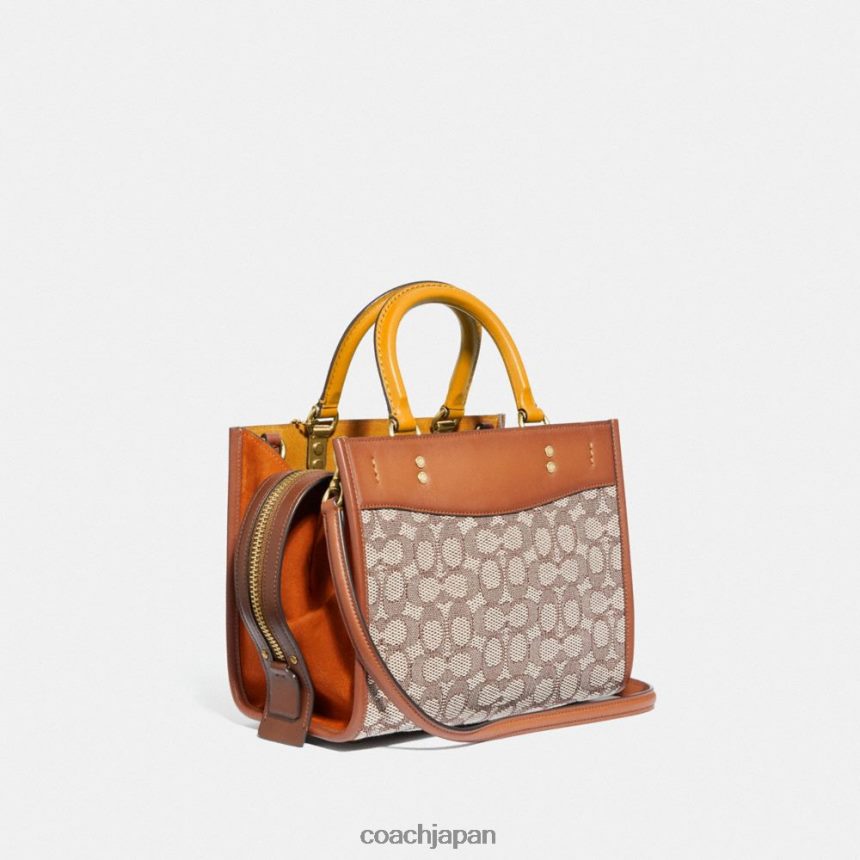 Coach 女性 シグネチャーテキスタイルジャカード製ローグ 25 B4/ココアバーニッシュAMB TZL40295
