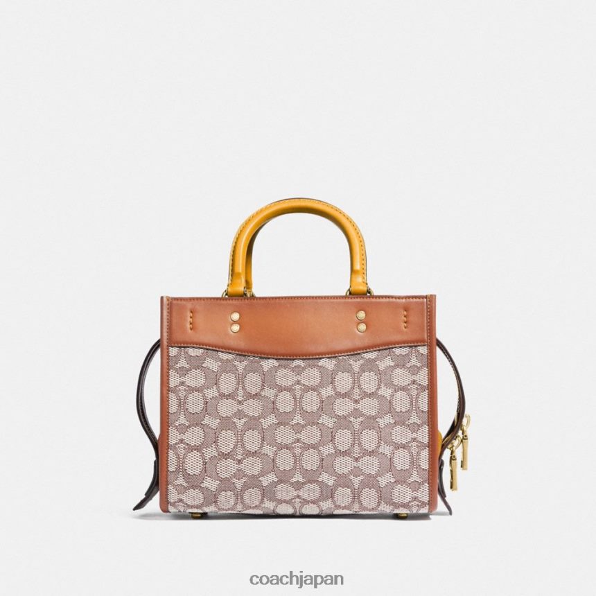 Coach 女性 シグネチャーテキスタイルジャカード製ローグ 25 B4/ココアバーニッシュAMB TZL40295