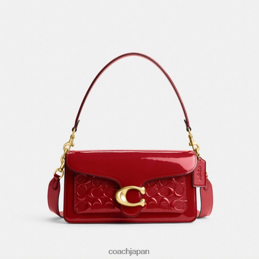 Coach 女性 タビー ショルダーバッグ 26 シグネチャー レザー b4/赤 TZL402144