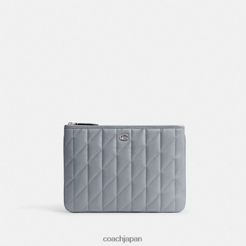 Coach 女性 ポーチ 28 枕キルティング付き lh/グレーブルー TZL402309