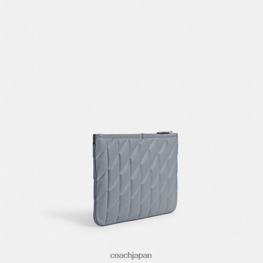 Coach 女性 ポーチ 28 枕キルティング付き lh/グレーブルー TZL402309
