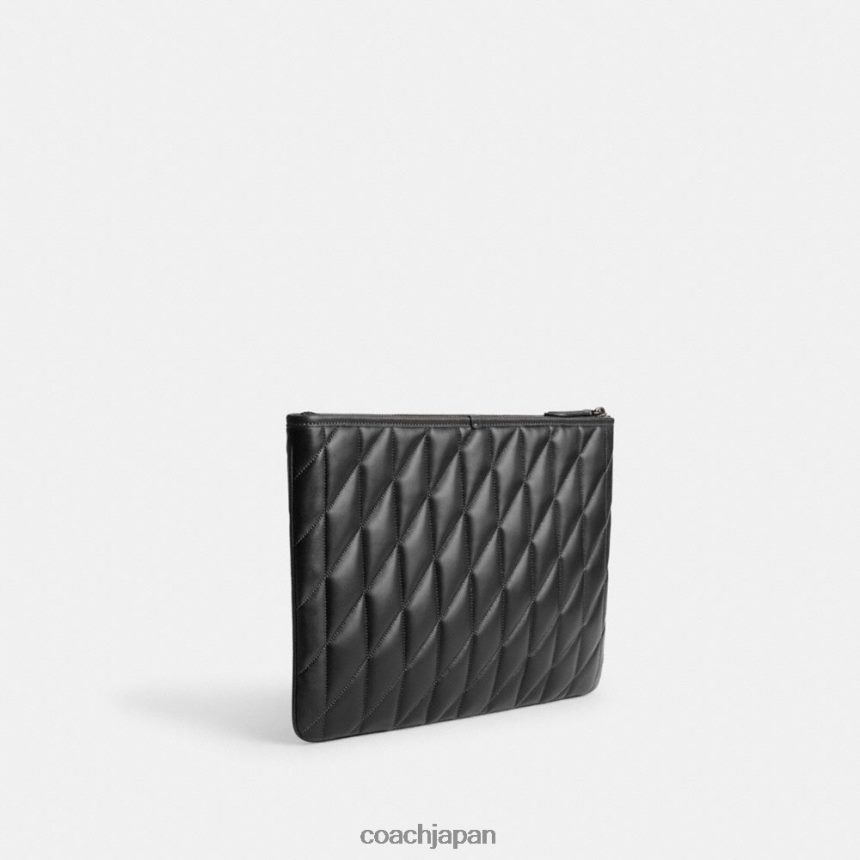 Coach 女性 ポーチ 33 枕キルティング付き v5/ブラック TZL402307