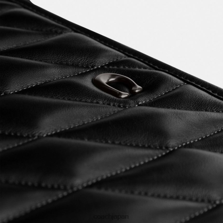 Coach 女性 ポーチ 33 枕キルティング付き v5/ブラック TZL402307