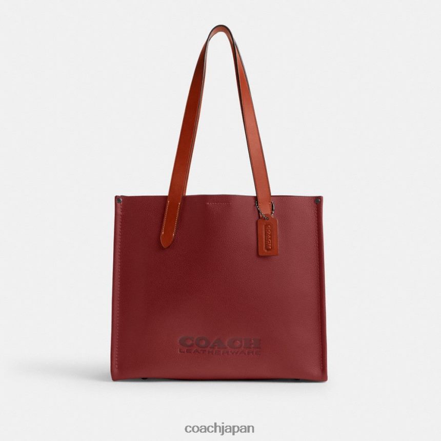 Coach 男性 リレートート34 ルビーレッド TZL402627