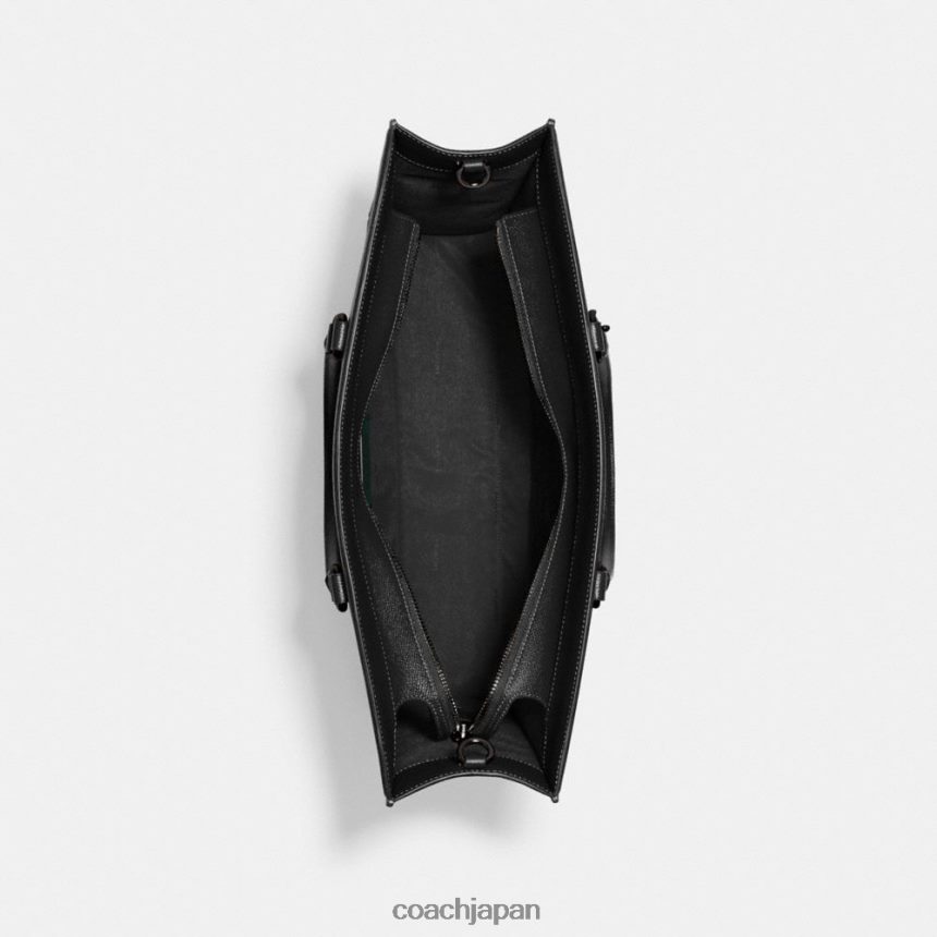 Coach 男性 トート 40、内側にシグネチャー キャンバスが付いています 黒 TZL402638