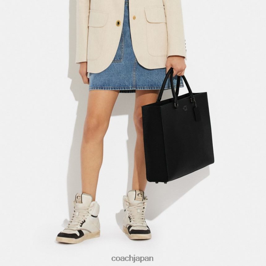 Coach 男性 トート 40、内側にシグネチャー キャンバスが付いています 黒 TZL402638
