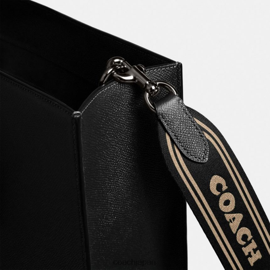 Coach 男性 トート 40、内側にシグネチャー キャンバスが付いています 黒 TZL402638