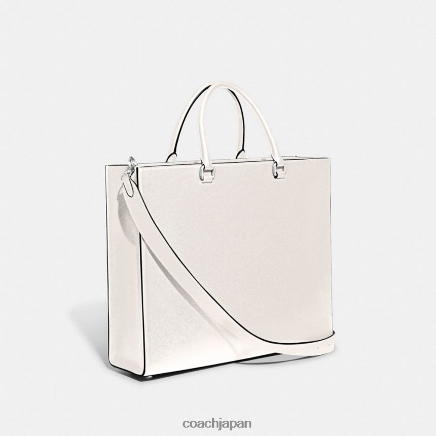 Coach 男性 トート 40、内側にシグネチャー キャンバスが付いています チョーク TZL402641