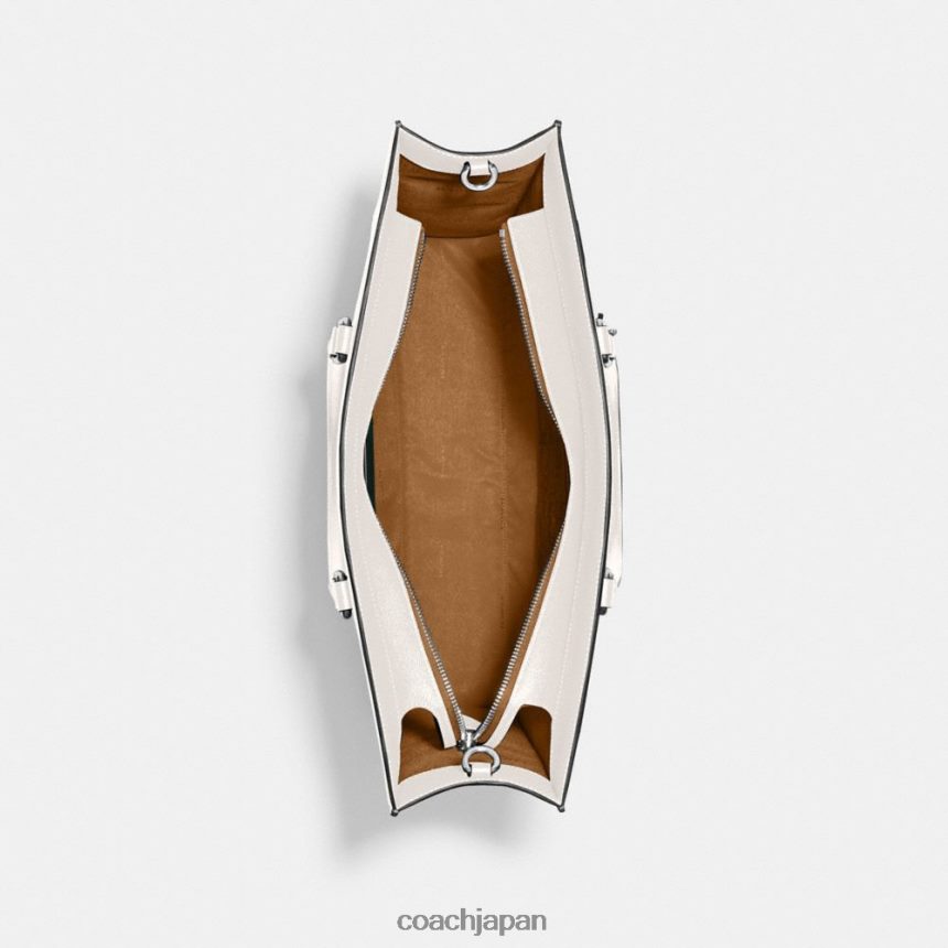 Coach 男性 トート 40、内側にシグネチャー キャンバスが付いています チョーク TZL402641