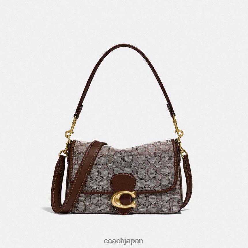 Coach 女性 シグネチャージャカードのソフトタビーショルダーバッグ B4/オークメイプル TZL402118