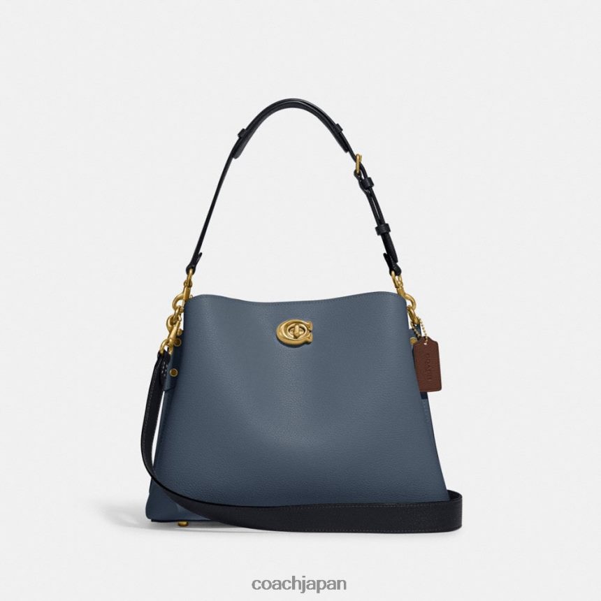 Coach 女性 ウィロー ショルダーバッグ カラーブロック B4/デニム TZL402265