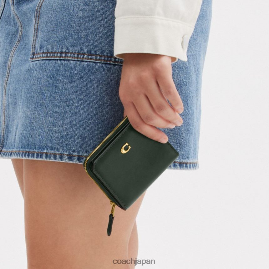 Coach 女性 札入れ財布 B4/アマゾングリーン TZL402358