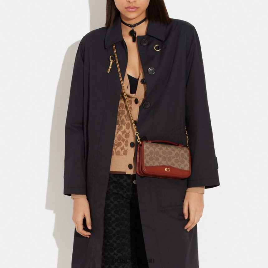 Coach 女性 BEA シグネチャー キャンバス クロスボディ b4/黄褐色錆び TZL402244