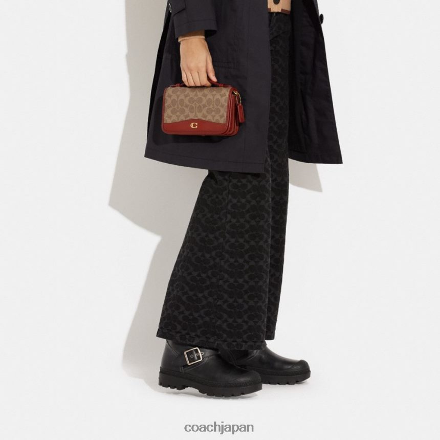 Coach 女性 BEA シグネチャー キャンバス クロスボディ b4/黄褐色錆び TZL402244