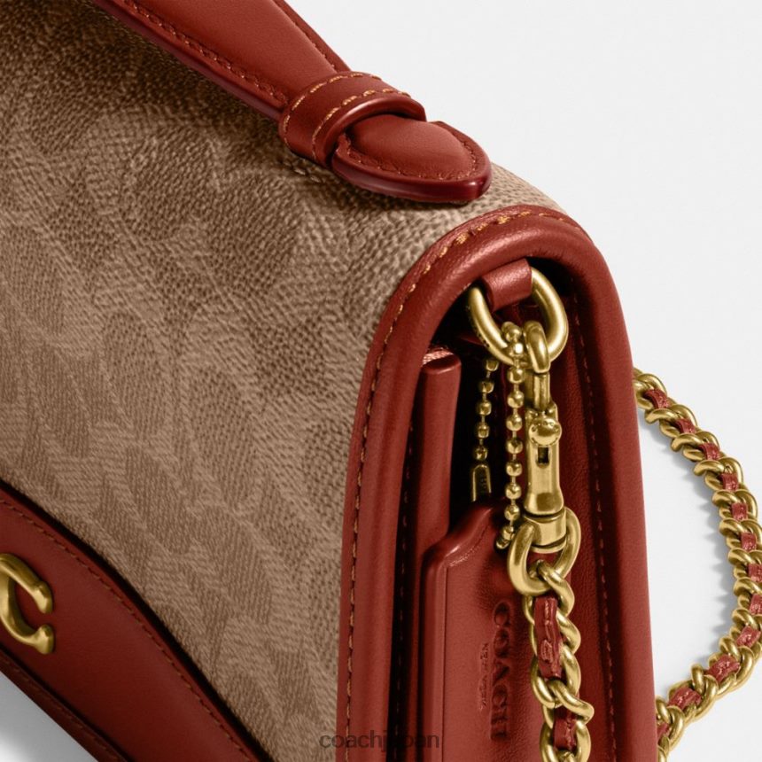 Coach 女性 BEA シグネチャー キャンバス クロスボディ b4/黄褐色錆び TZL402244