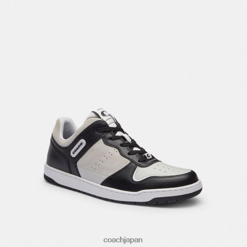 Coach 男性 C201スニーカー ブラック/ライトグレー TZL402736
