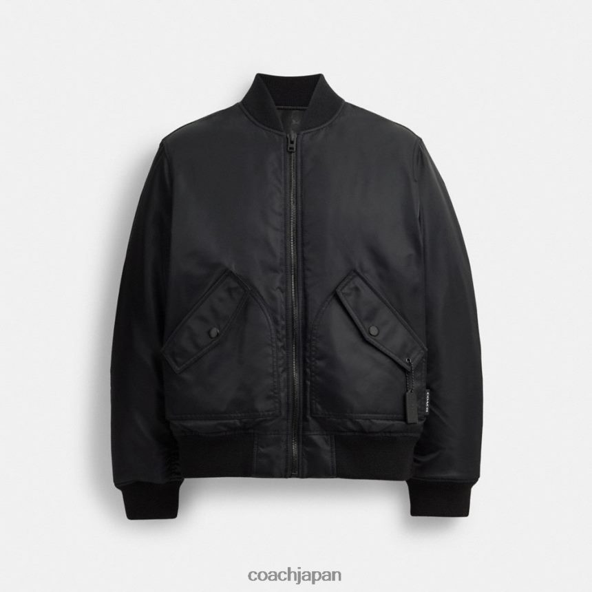 Coach 男性 リバーシブルMA-1ジャケット 黒 TZL402753