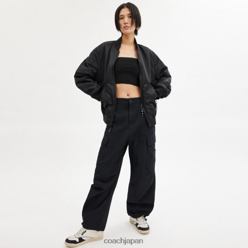 Coach 男性 リバーシブルMA-1ジャケット 黒 TZL402753