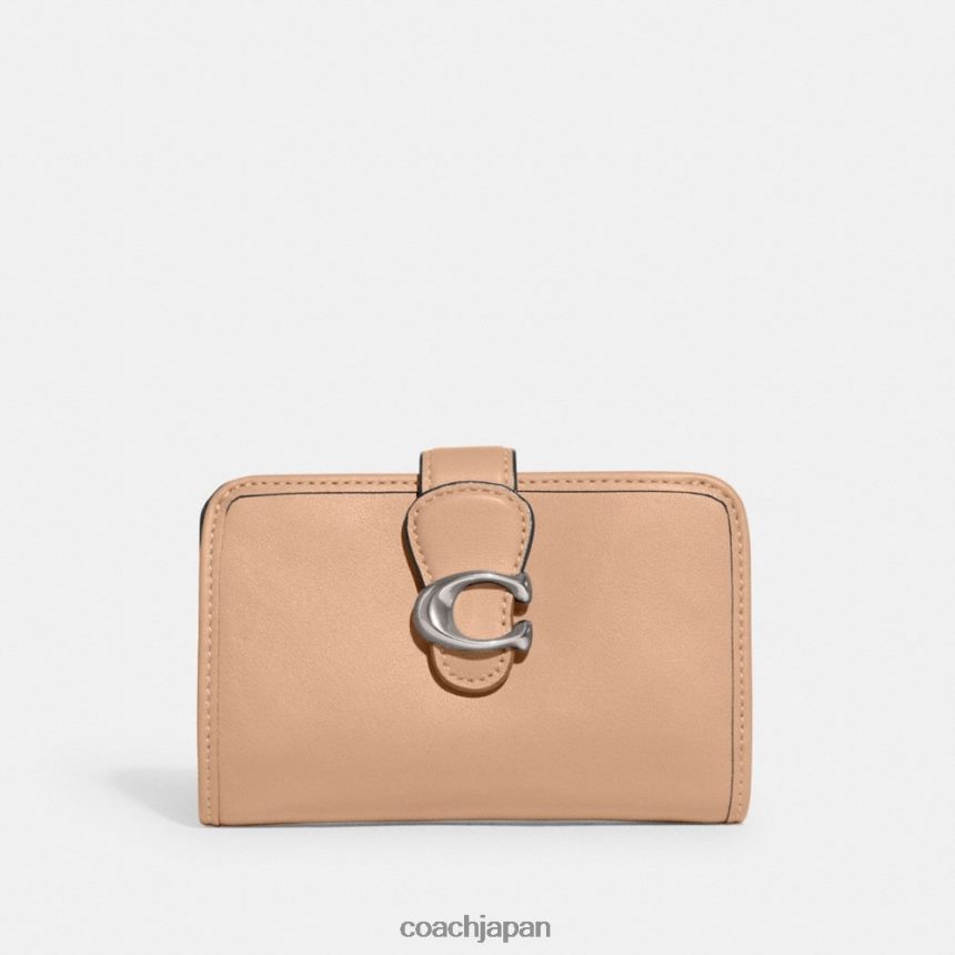 Coach 女性 タビーミディアムウォレット 左/バフ TZL402109