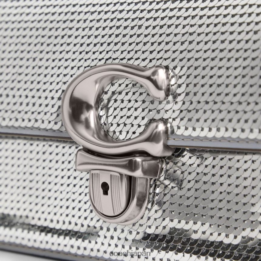 Coach 女性 スパンコール付きスタジオ バゲット バッグ 左/シルバー TZL402184