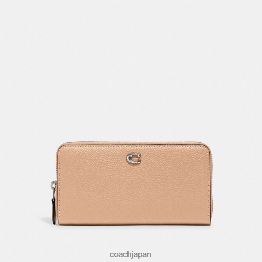 Coach 女性 アコーディオンジップウォレット 左/バフ TZL402319
