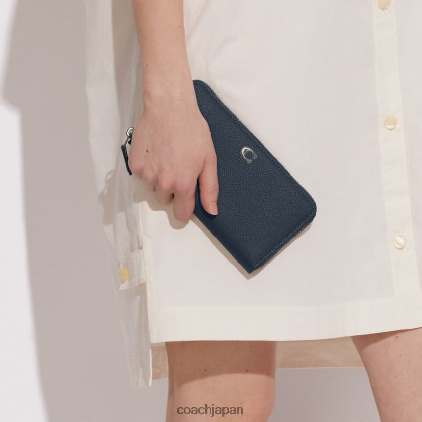 Coach 女性 アコーディオンジップウォレット 左/デニム TZL402320