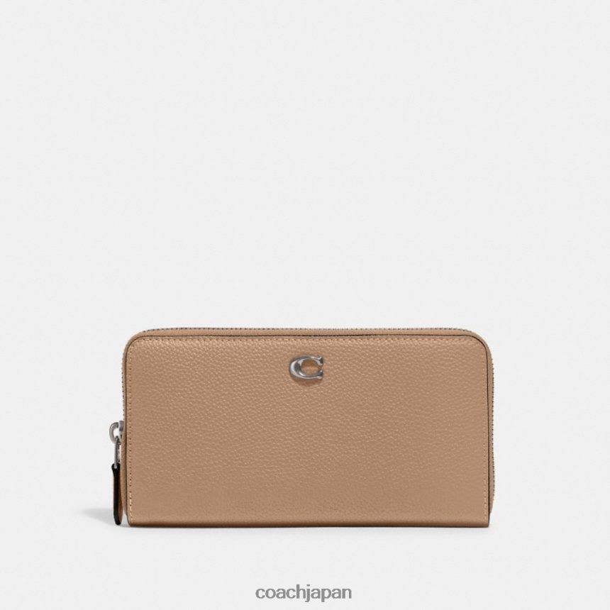 Coach 女性 アコーディオンジップウォレット 左/トープ TZL402323