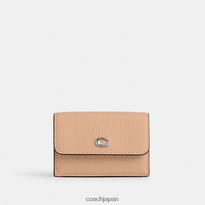 Coach 女性 エッセンシャルミニ三つ折り財布 左/バフ TZL402346