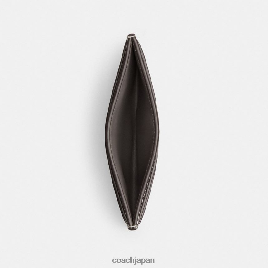 Coach 女性 シルバーメタリックのエッセンシャルカードケース 左/シルバー TZL402378