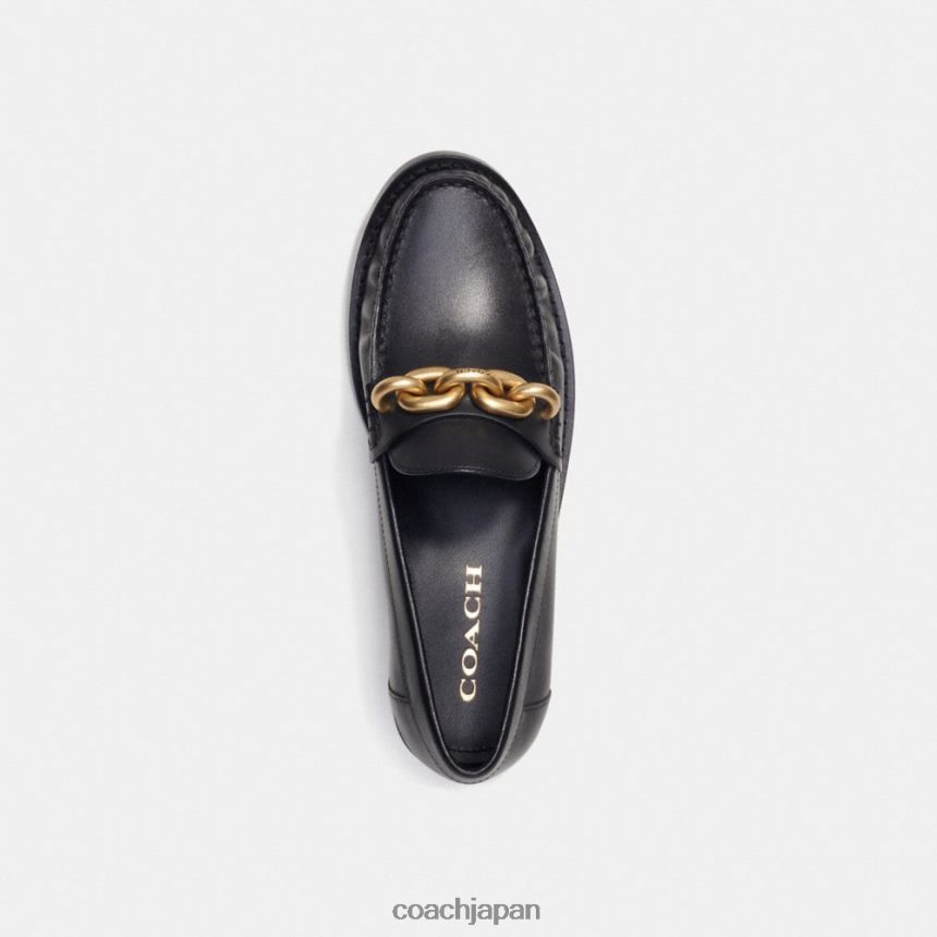 Coach 女性 ジェスローファー 黒金 TZL402398