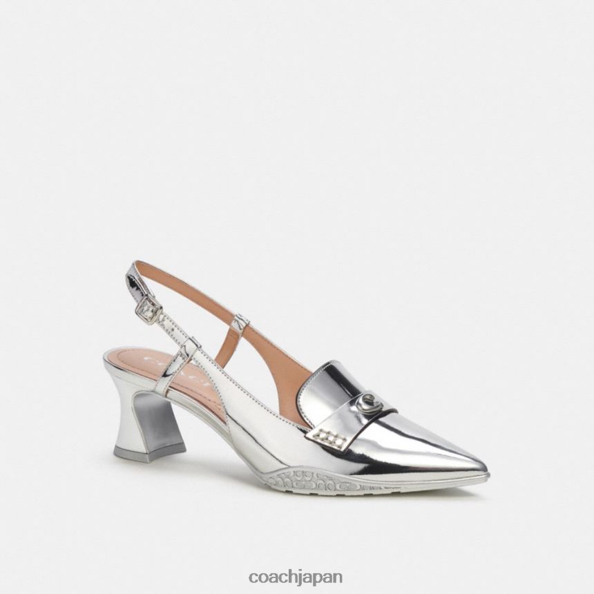 Coach 女性 ニコラ ハイブリッド スリングバック 銀 TZL402411