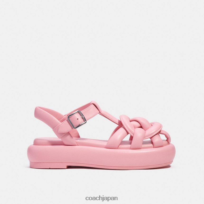 Coach 女性 ペニーサンダル 花ピンク TZL402424