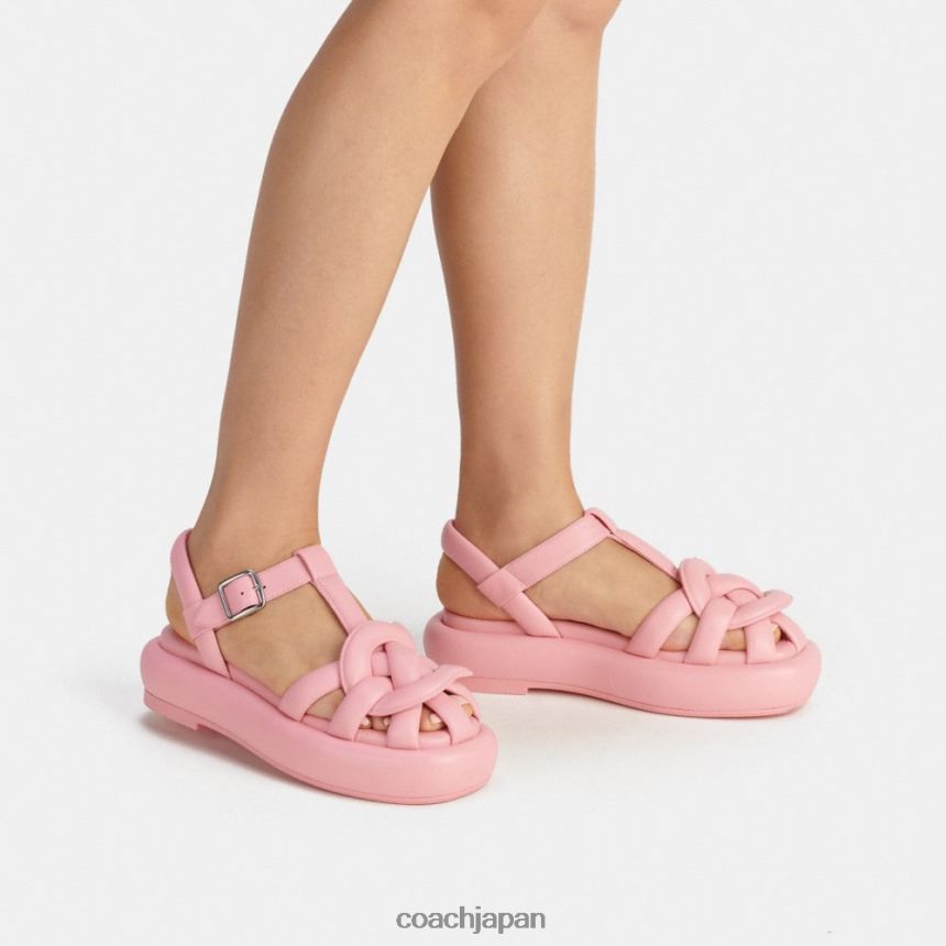 Coach 女性 ペニーサンダル 花ピンク TZL402424