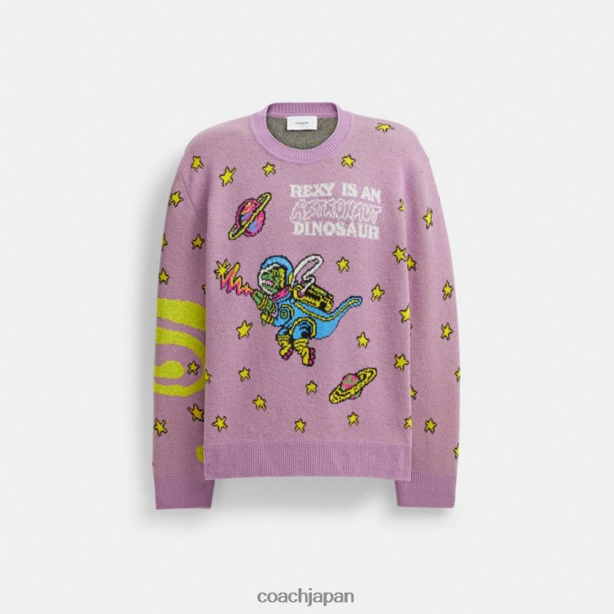 Coach 女性 コズミックコーチセーター パープルマルチ TZL402477