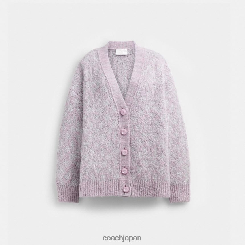 Coach 女性 メタリック シグネチャー カーディガン ラベンダー TZL402479