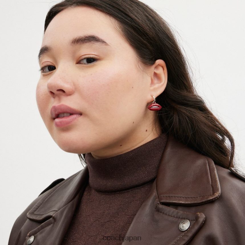 Coach 女性 ロリポップと唇の不一致イヤリング シルバー/マルチ TZL402532