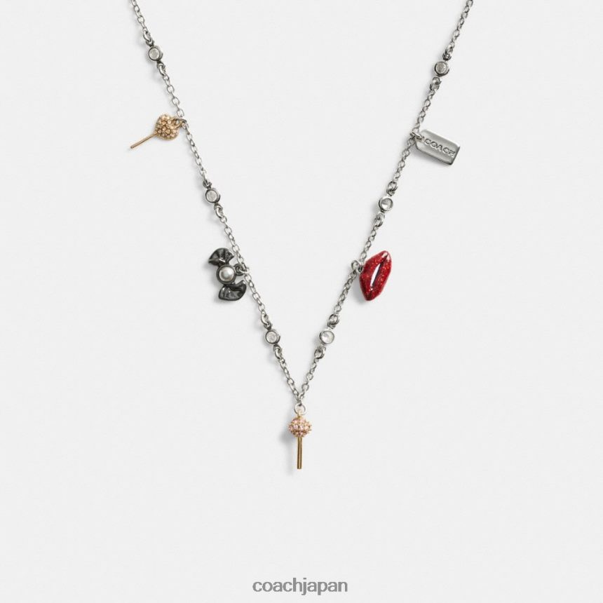 Coach 女性 ミニキャンディーチャームネックレス シルバー/マルチ TZL402534