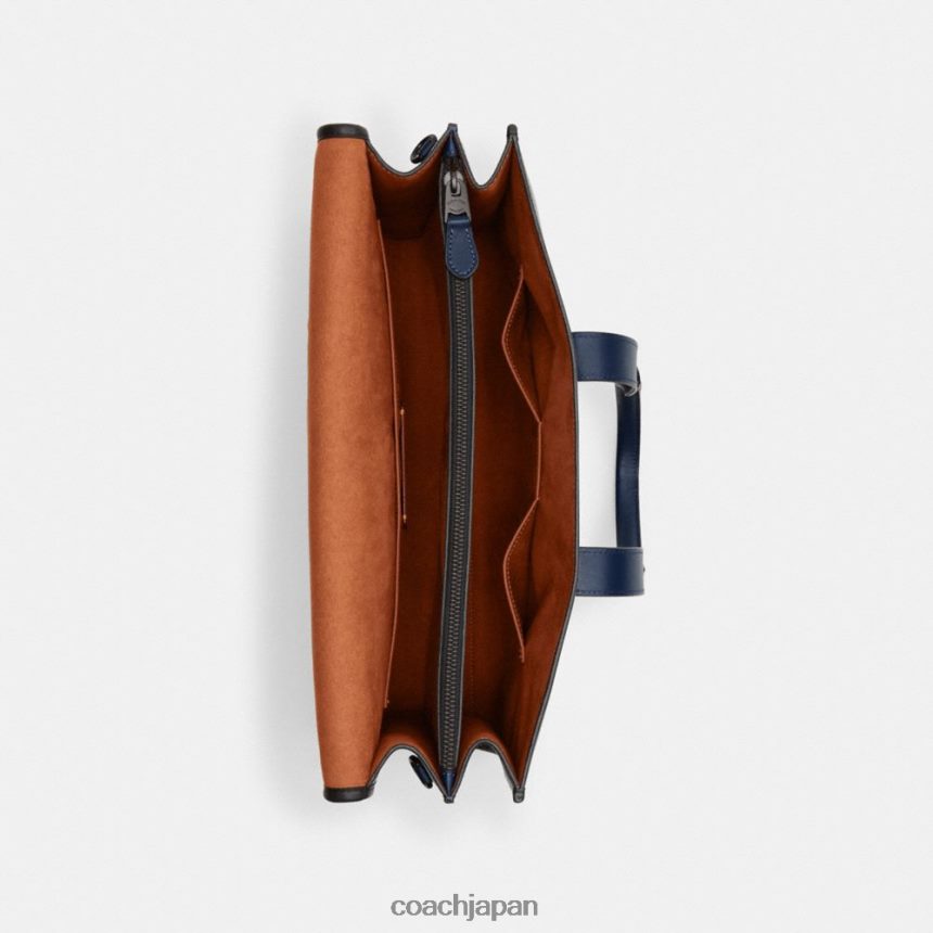 Coach 男性 ゴッサムのポートフォリオ 藍色 TZL402620