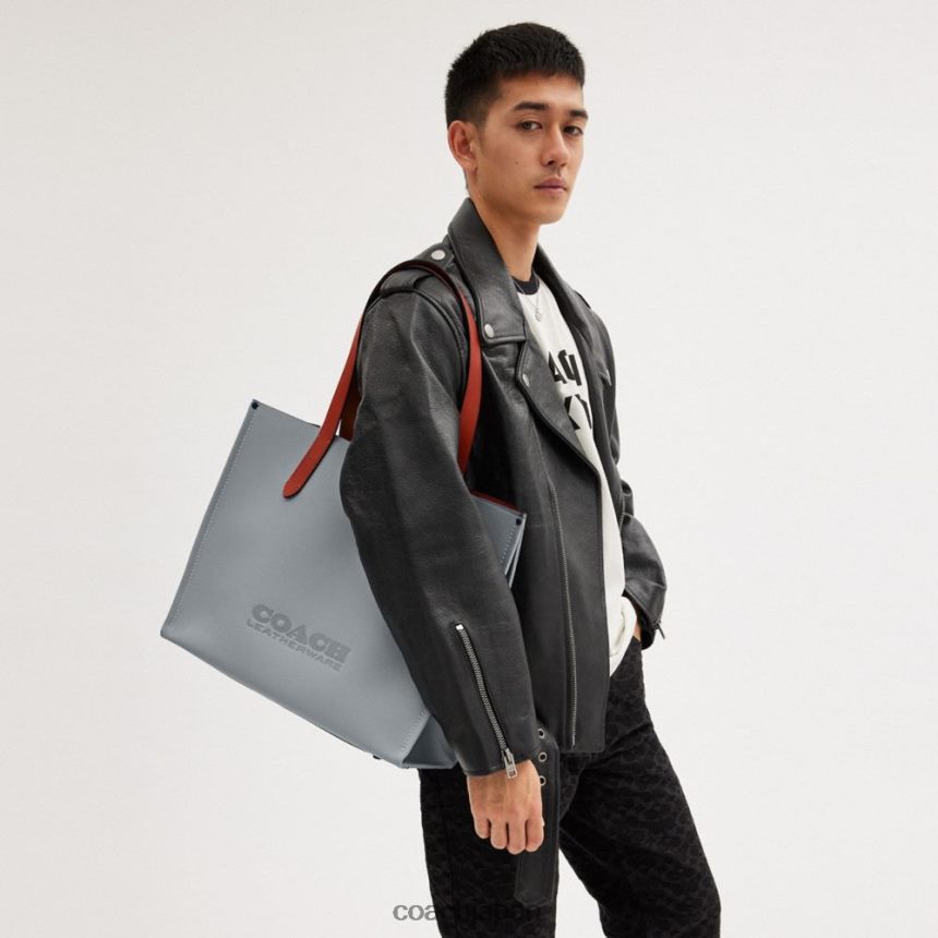 Coach 男性 リレートート グレーブルー TZL402630