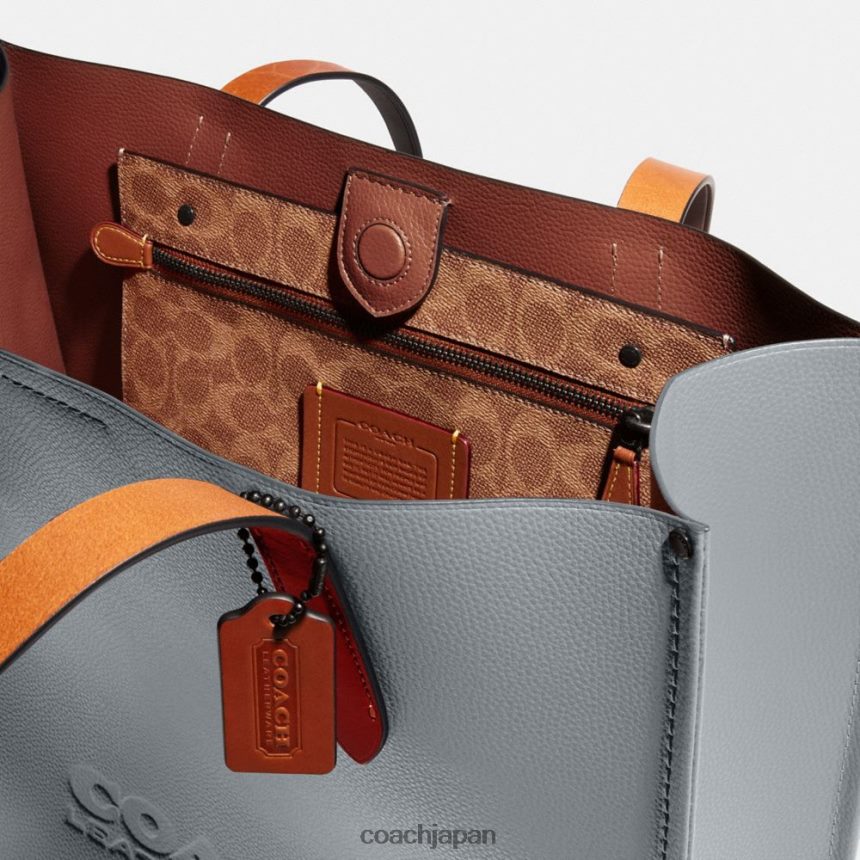 Coach 男性 リレートート グレーブルー TZL402630