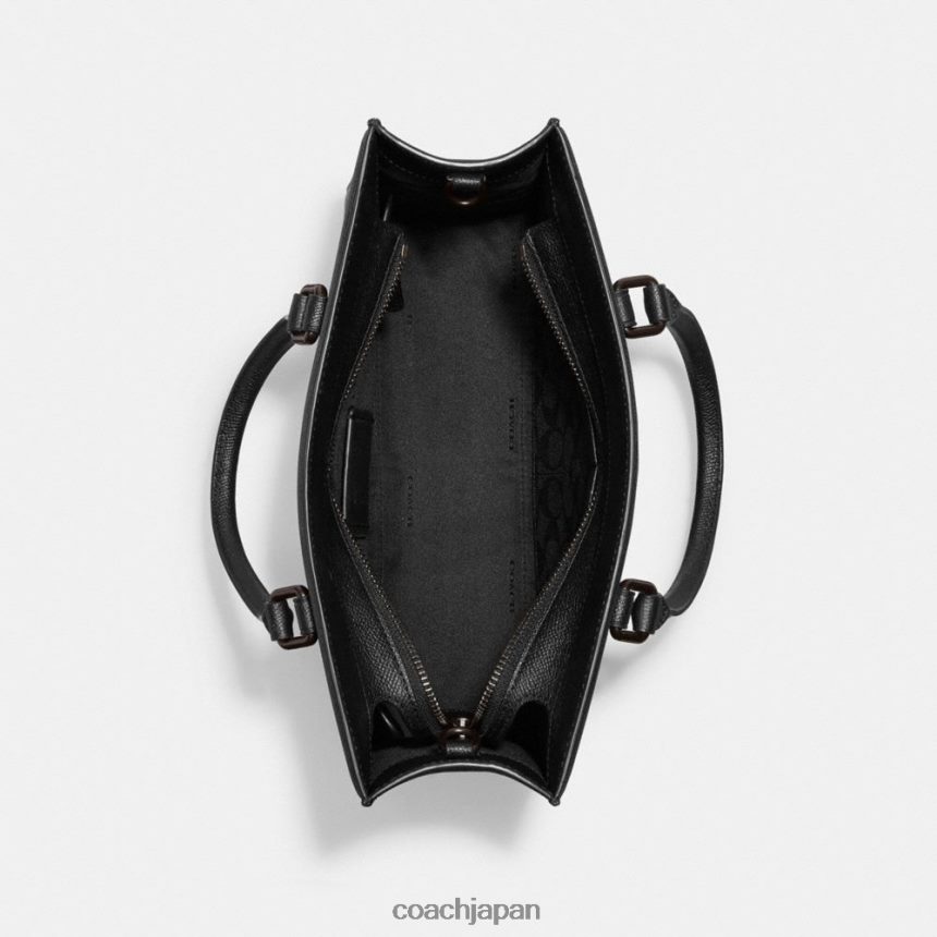 Coach 男性 シグネチャーキャンバス付きトートバッグ 黒 TZL402637