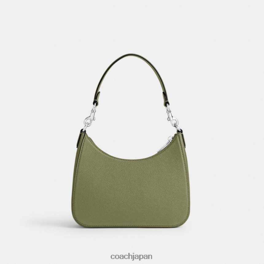 Coach 男性 シグネチャーキャンバス付きホーボークロスボディ モス TZL402646