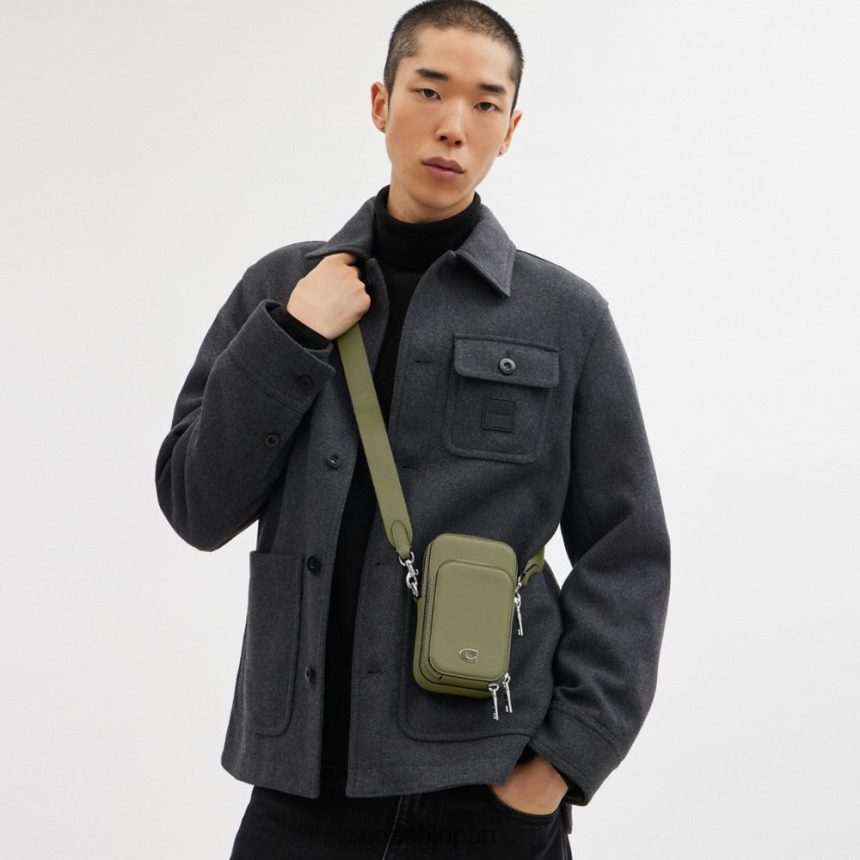 Coach 男性 電話クロスボディ モス TZL402650